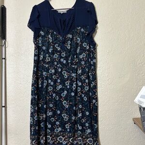 Daniel Rainn 3x Floral Navy Dress